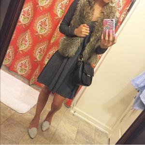 Express Grey Shirt Dress